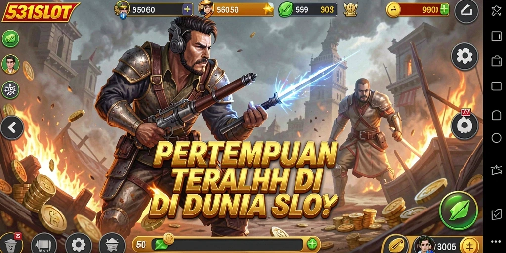 Screenshot menampilkan aksi intens dalam gameplay Battle Royale 531SLOT.
