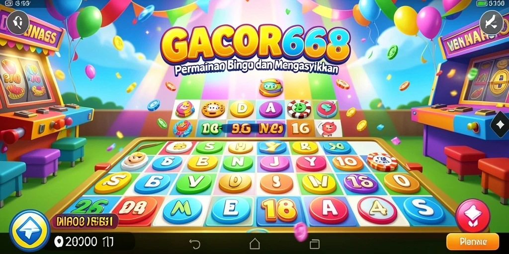 Tampilan gameplay seru dalam permainan Bingo GACOR668.