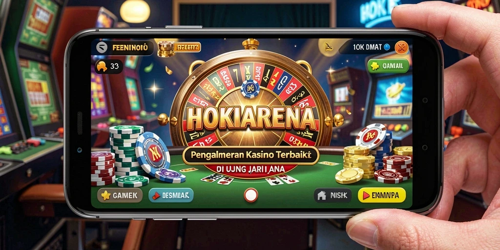 Tampilan gameplay HOKIARENA yang memukau dalam suasana kasino.