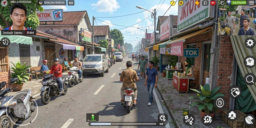 Tampilan gameplay interaktif di JKTOK yang seru dan menyenangkan.