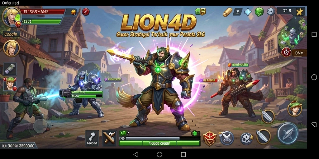 Gameplay LION4D menampilkan pertempuran strategi yang mendebarkan.