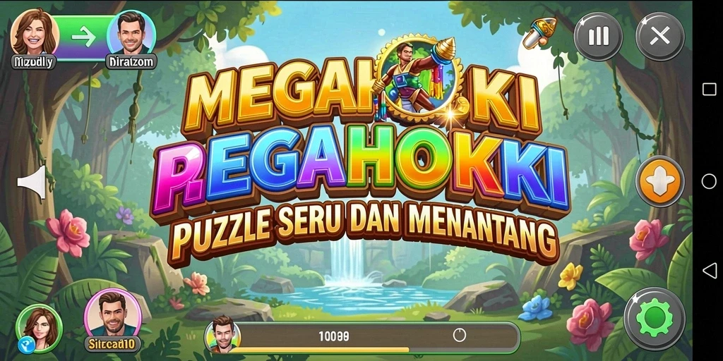 Tangkapan layar gameplay MEGAHOKI yang menampilkan tantangan Puzzle.