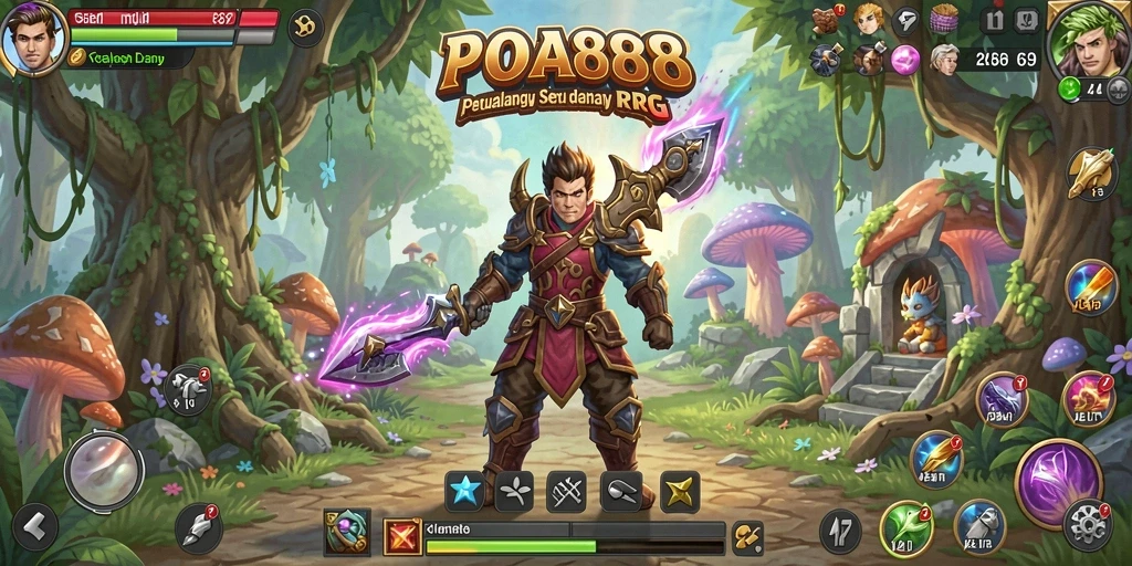 Screenshot gameplay POA88 menampilkan aksi mendebarkan dalam pertempuran RPG.