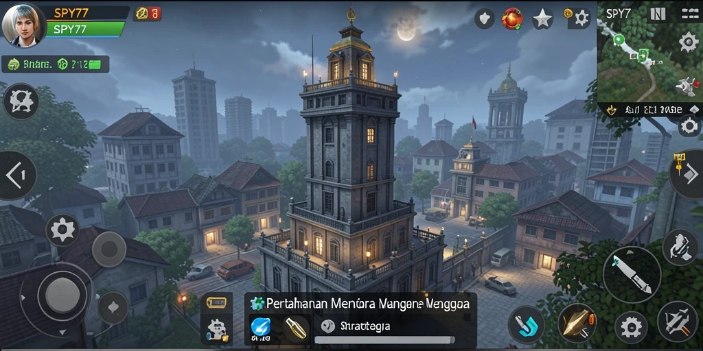 Gameplay SPY77 yang menarik dalam pertahanan menara yang dinamis.