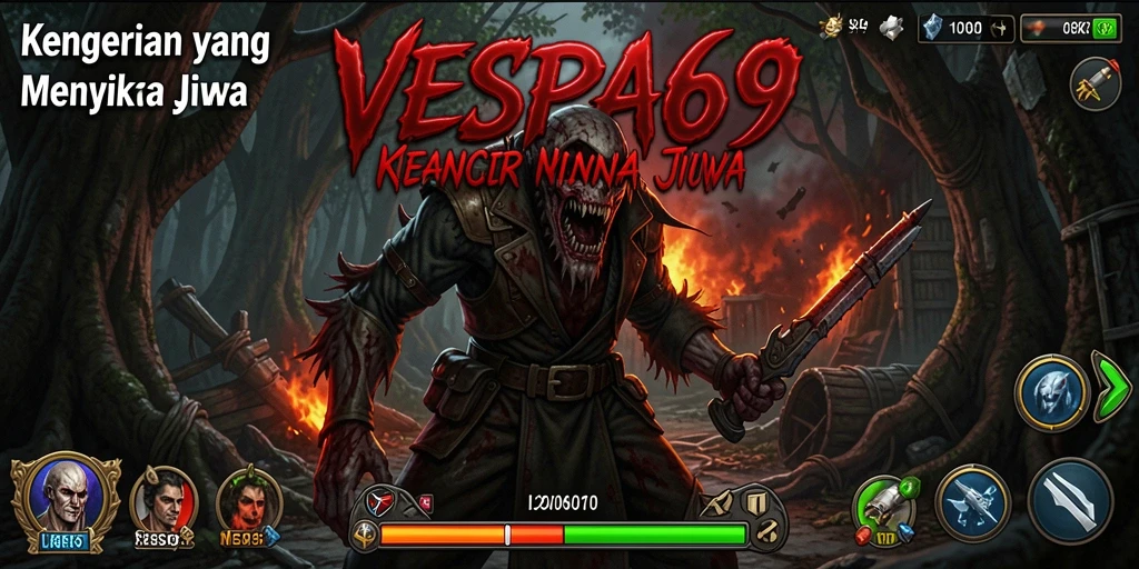 Tampilan gameplay VESPA69 yang menakutkan dan mencekam.